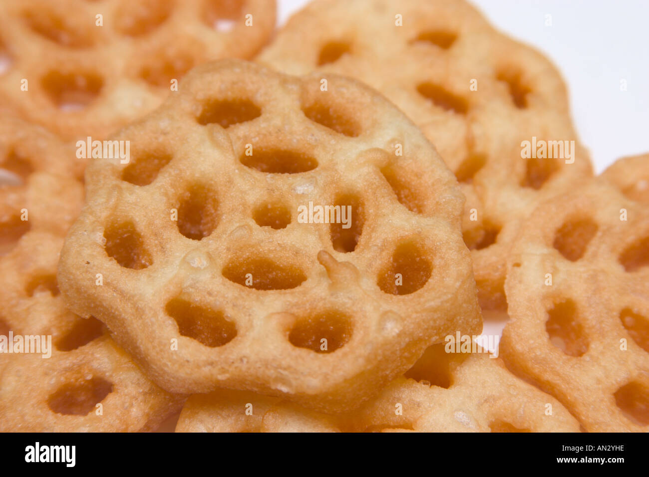 Keks, geformt wie eine Bienenwabe oder Biene Bienenstock Stockfoto