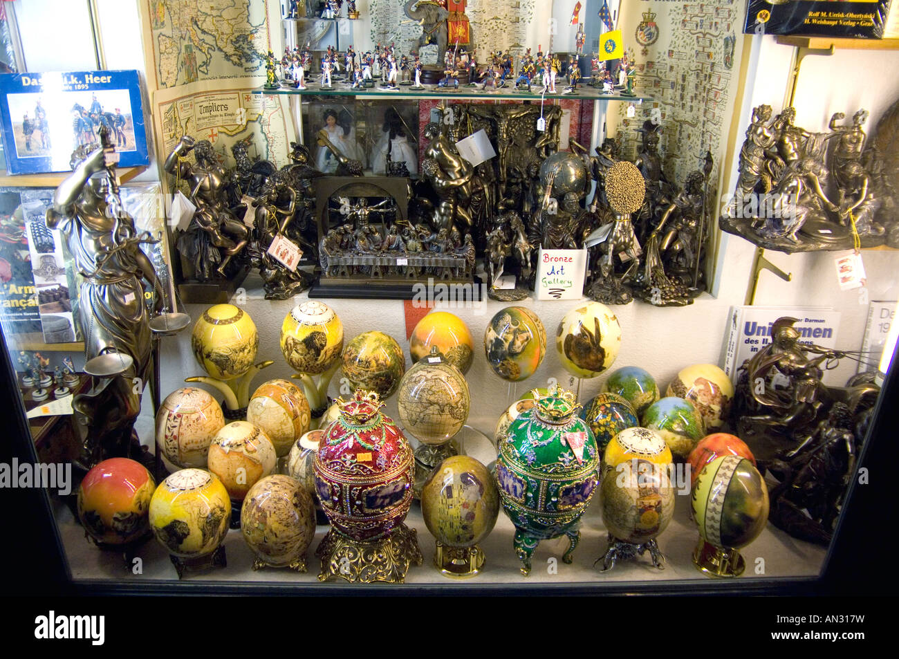 Malte Strauß Eiern in der Tourist Shop in den Kaiserappartements in der Hofburg - Wien, Österreich Stockfoto