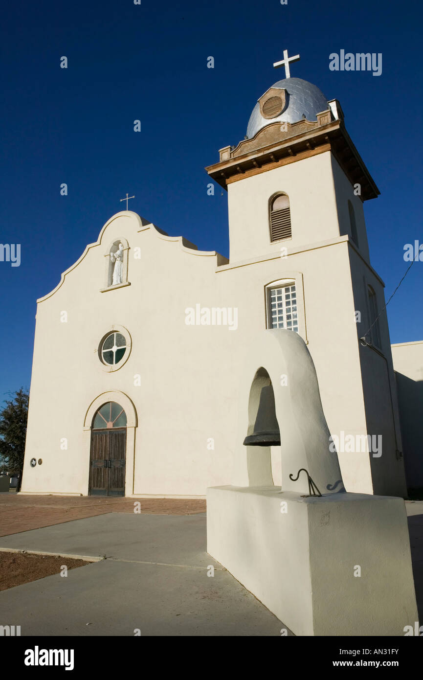 USA, TEXAS, El Paso: Mission Trail, Mission San Antonio de Los Tiguas (Mission Ysleta) (b.1722) Stockfoto