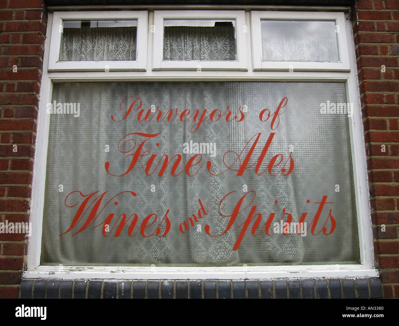 Fenster-London Pub Stockfoto