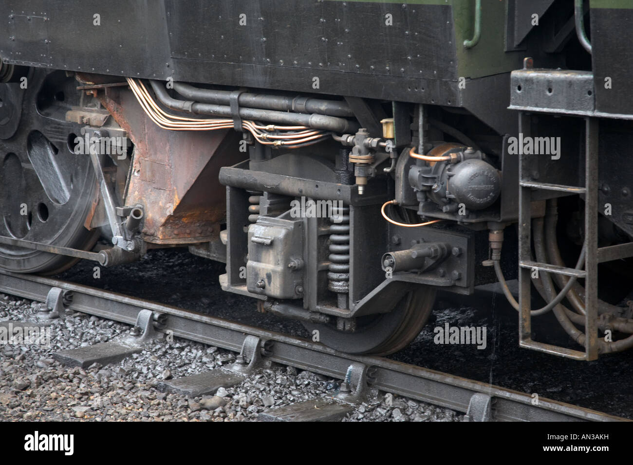 Dampf-Lokomotive British Rail Anzahl 34057 'Biggin Hill' Southern Region "Battle of Britain" Klasse 4-6-2 Pacific anzeigen detail Stockfoto