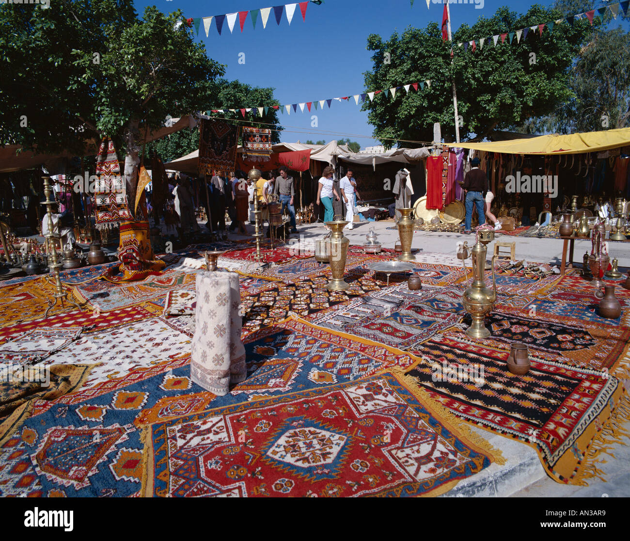 Souvenir-Markt / Teppiche, Agadir, Marokko Stockfoto