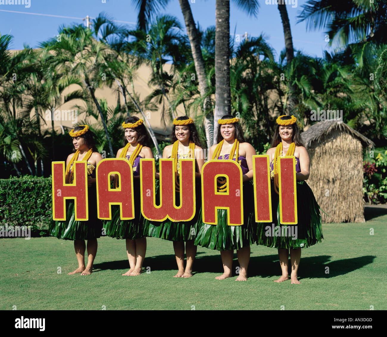 Waikiki / Kodak Hula Show, Honolulu, Hawaii / Oahu, USA Stockfoto