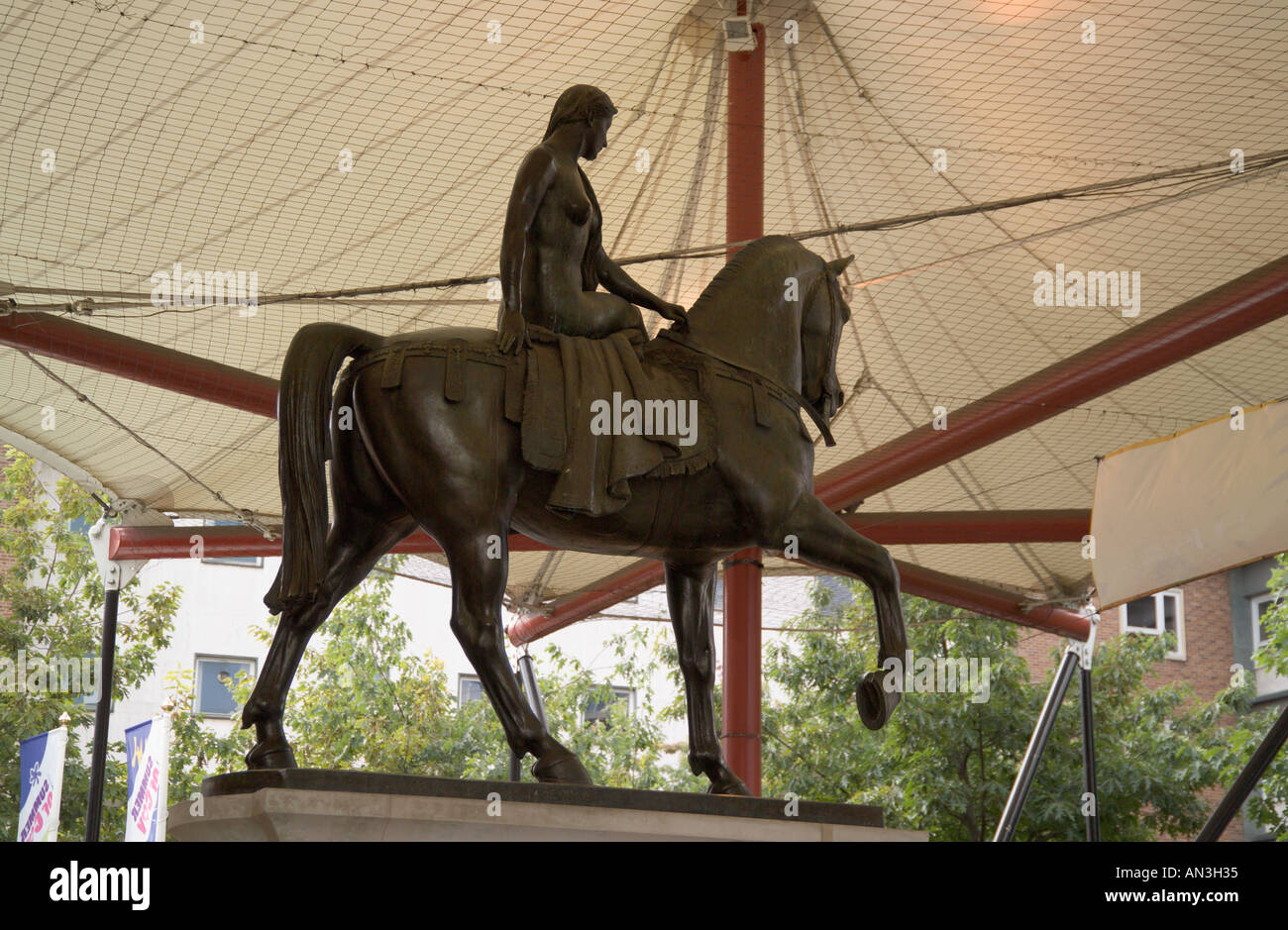 Statue von Lady Godiva Coventry West Midlands England Stockfoto