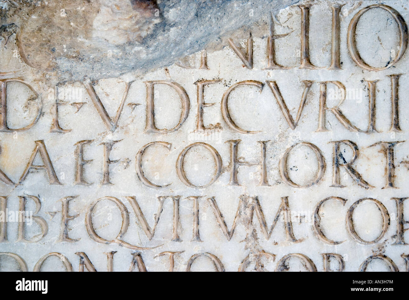 Granada Granada Provinz Spanien ersten Jahrhundert n. Chr. römische Inschrift im Museo Arqueologico y Etnologico Stockfoto