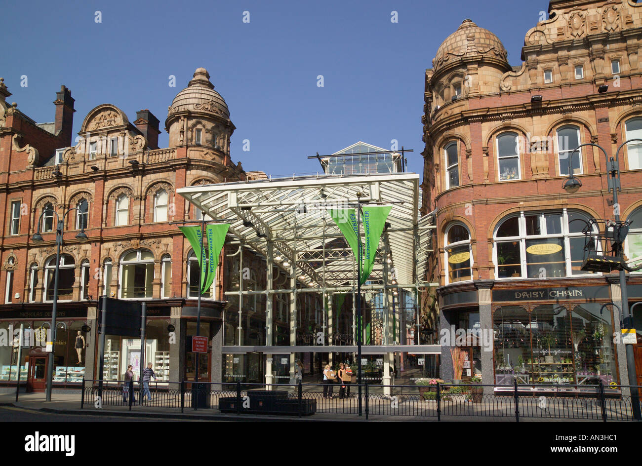Victoria Viertel einkaufen Arcade Leeds Yorkshire Stockfoto