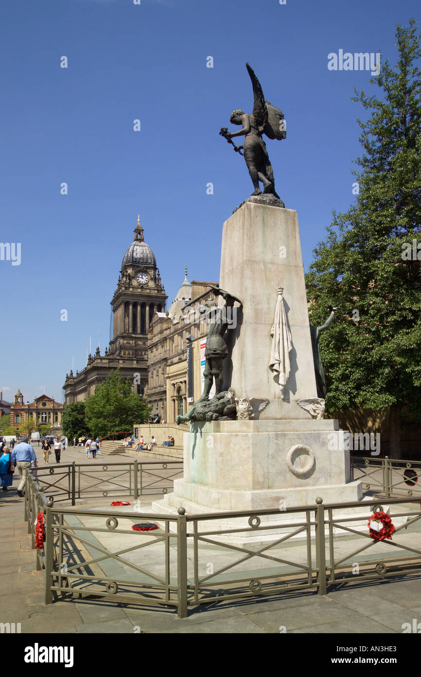 Statue von Yorkshire [St George] Leeds Kunst-Galerie Stockfoto