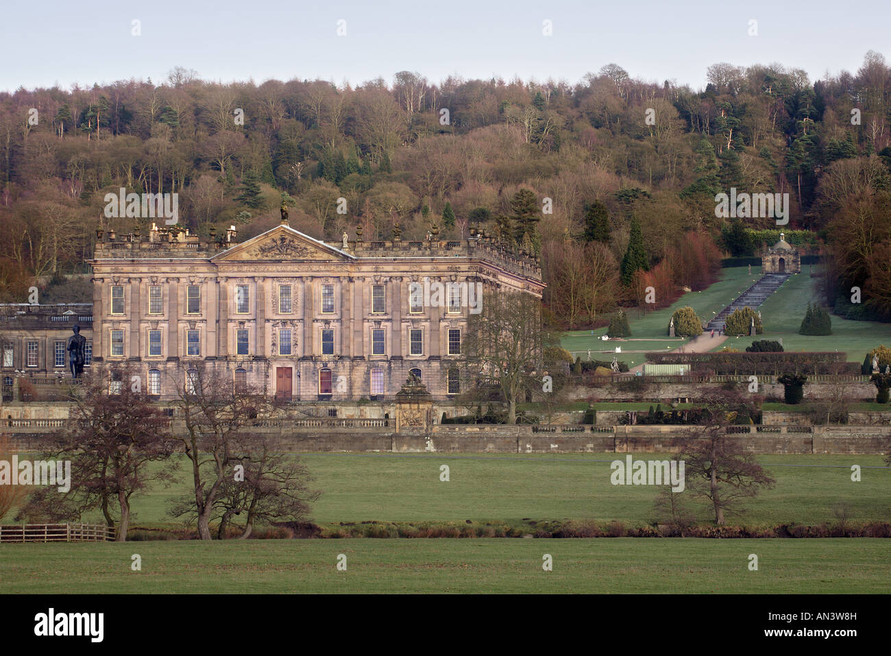Chatsworth House in Derbyshire, England Stockfoto