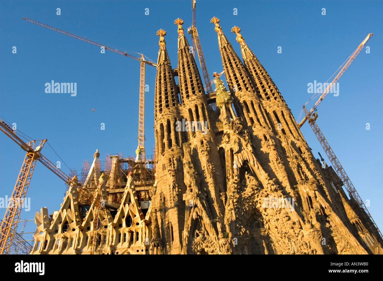 Die Krippe Fassade der Sagrada Família Kirche modernistischen Architekten Antoni Gaudí Barcelona Spanien Stockfoto