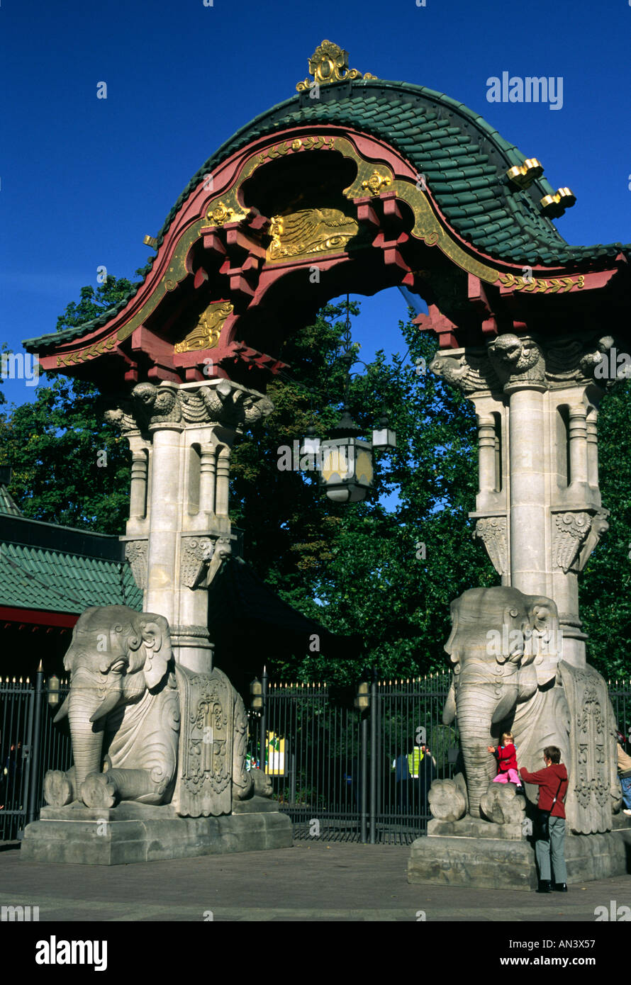 ZOOLOGISCHER GARTEN EINGANG Stockfoto