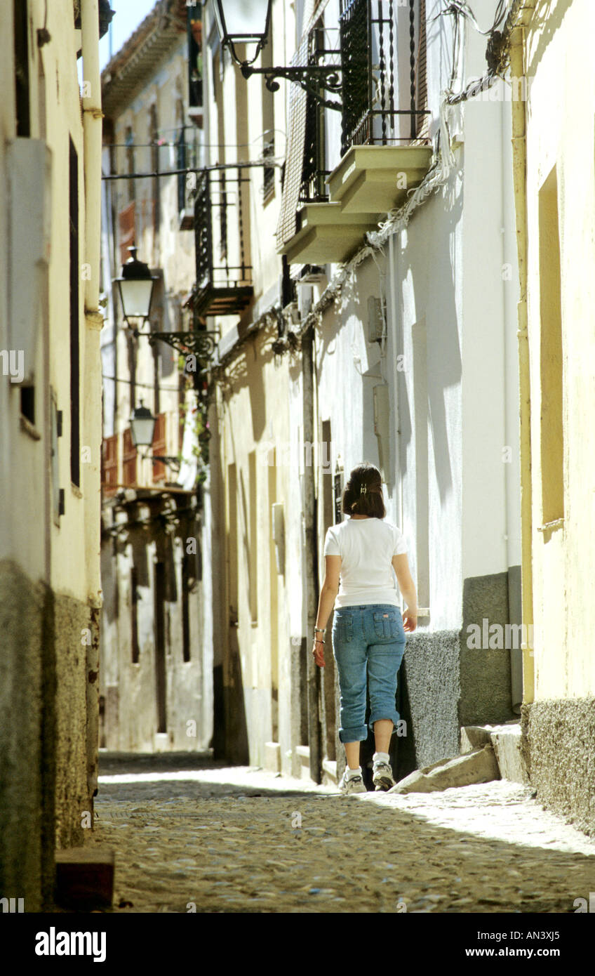 Gasse, Albayzin, Granada, Spanien, Europa Stockfoto