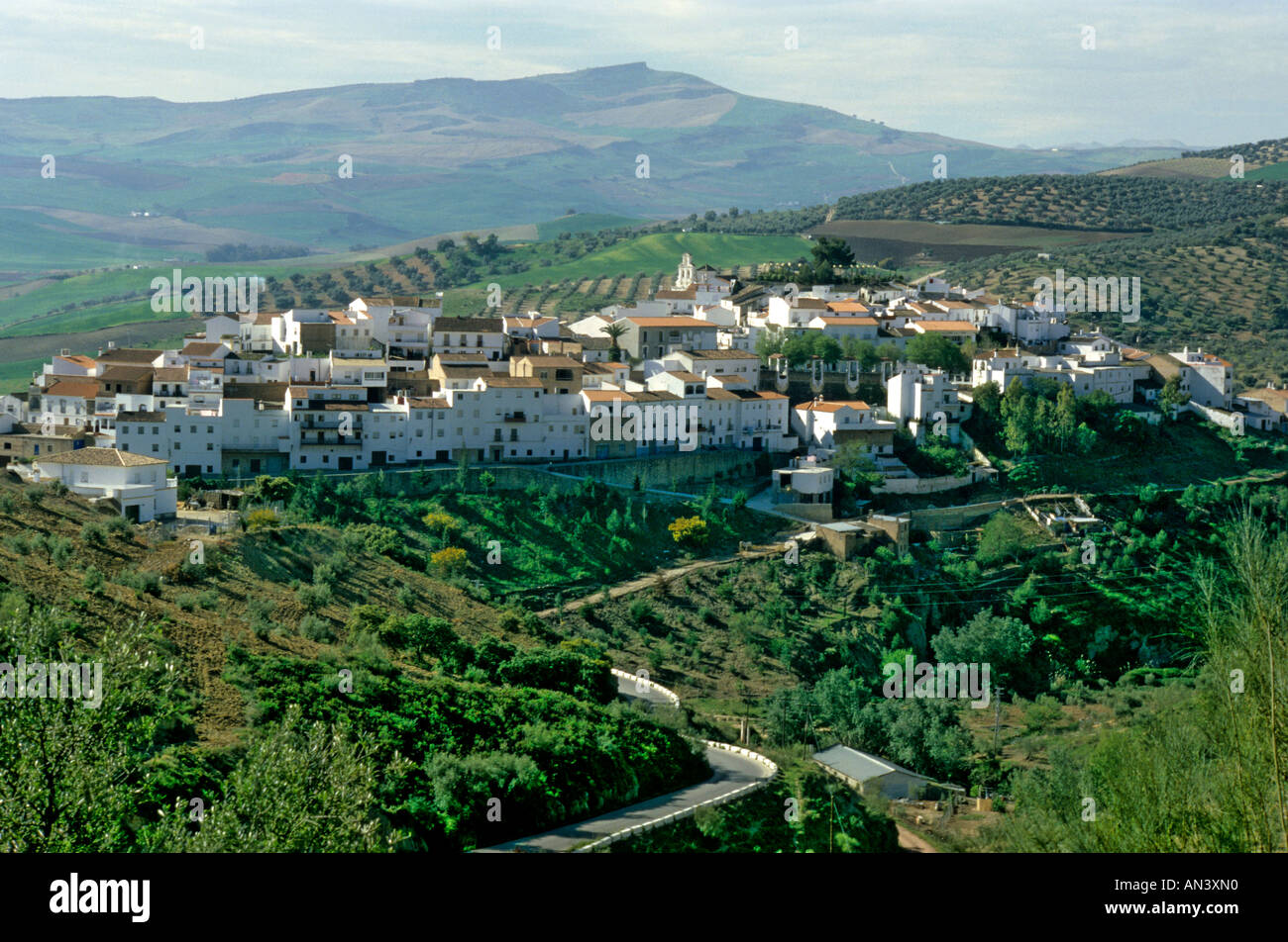 Torre Alháquime Dorf, eines der berühmten Pueblo Blanco - weißen Städte und Dörfer, Andalusien, Spanien Stockfoto