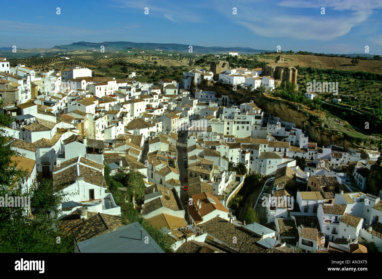 Eines der Pueblo Blanco, weißen Dörfer in Andalusien, Spanien Stockfoto