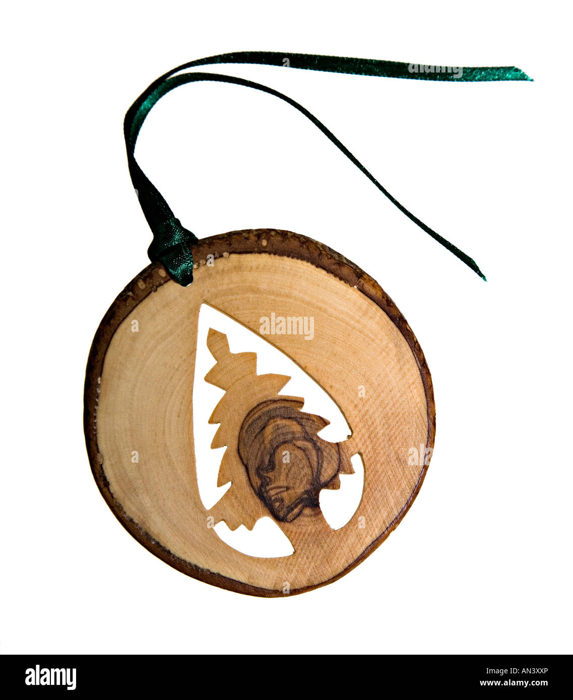 Aus Holz Weihnachtsbaum Dekoration Stockfoto