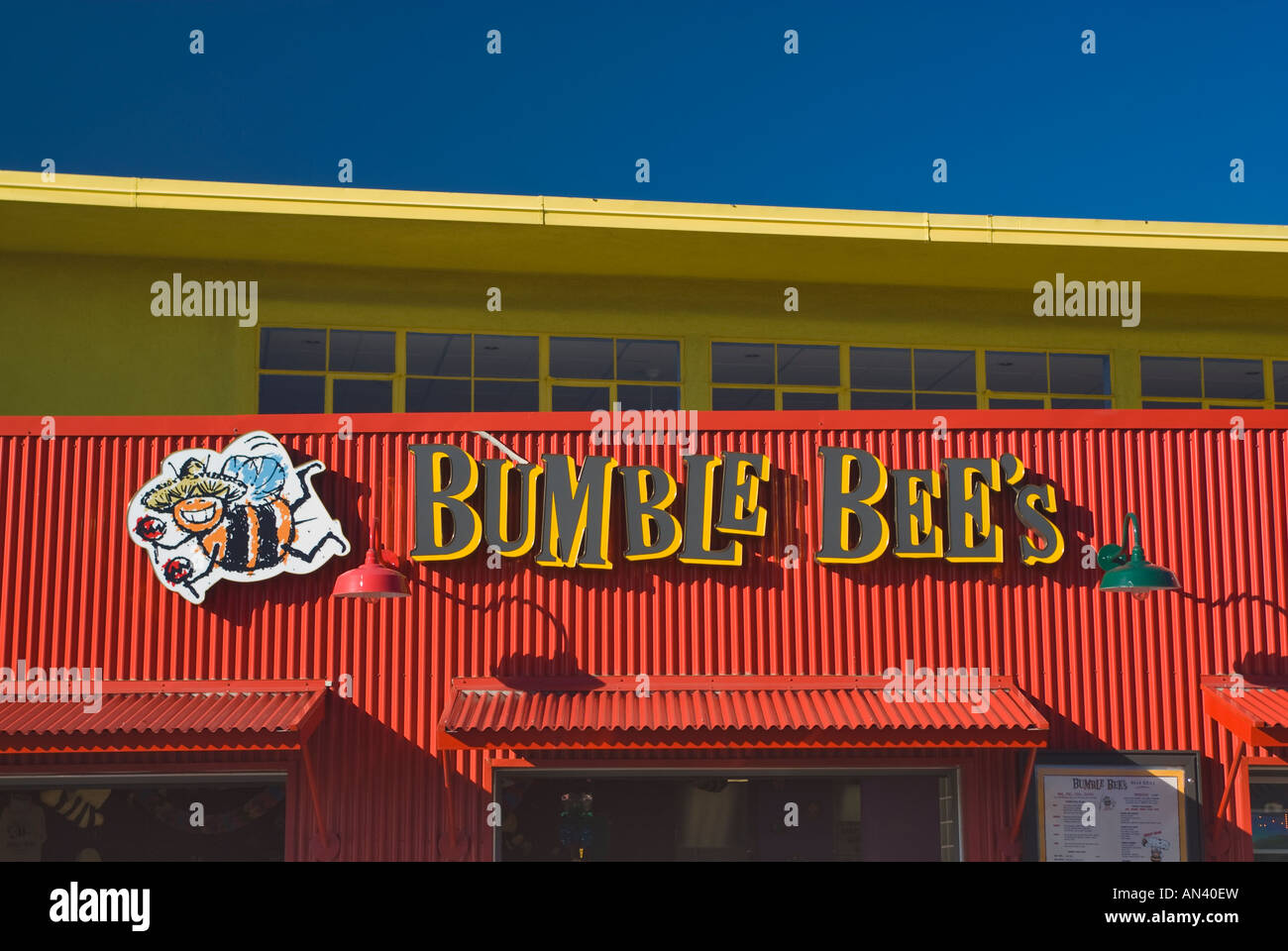 Cafe-Schild an der Route 66 in Albuquerque New Mexico USA Stockfoto