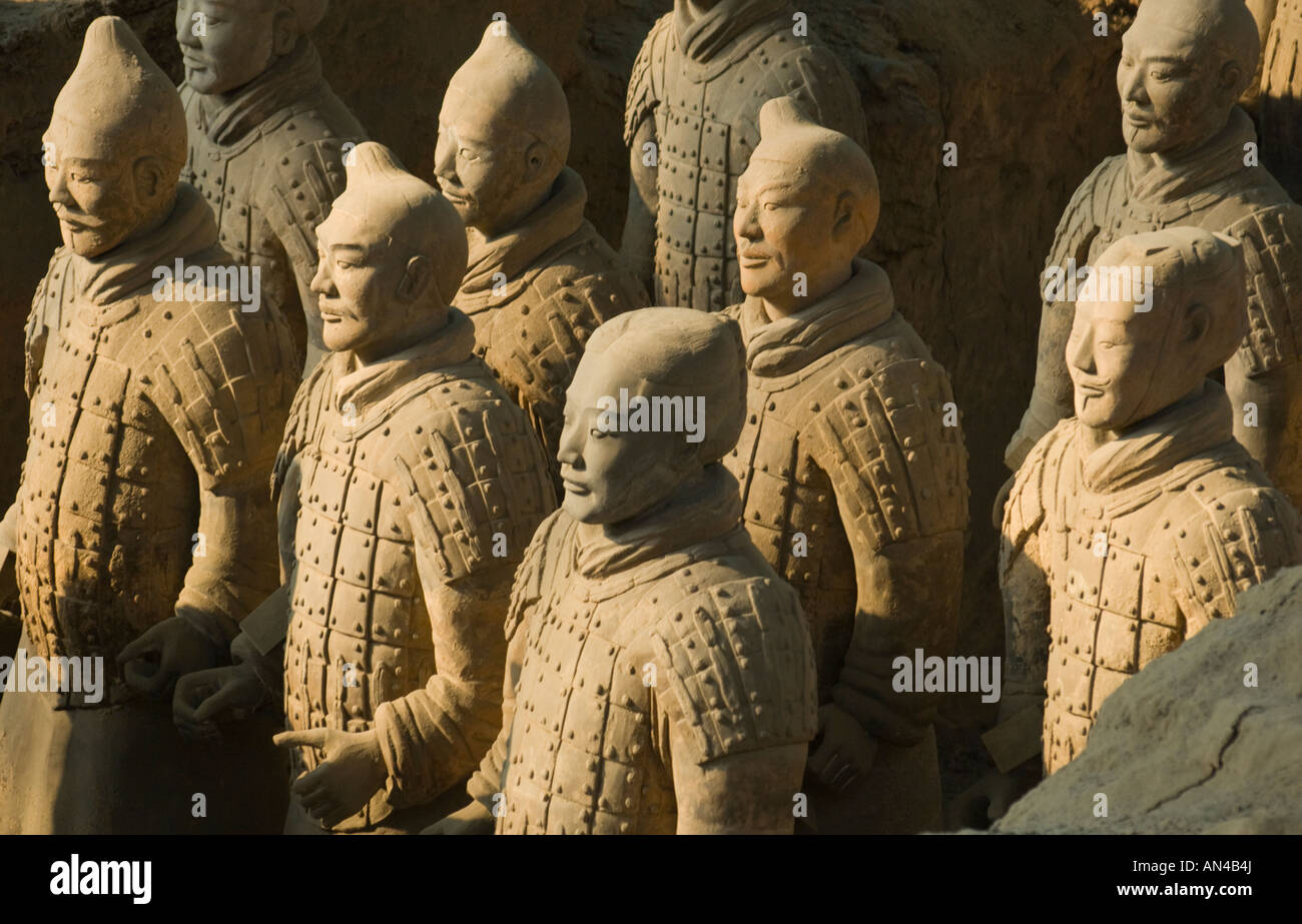 China Shaanxi Xian Armee aus Terrakotta-Krieger Stockfoto