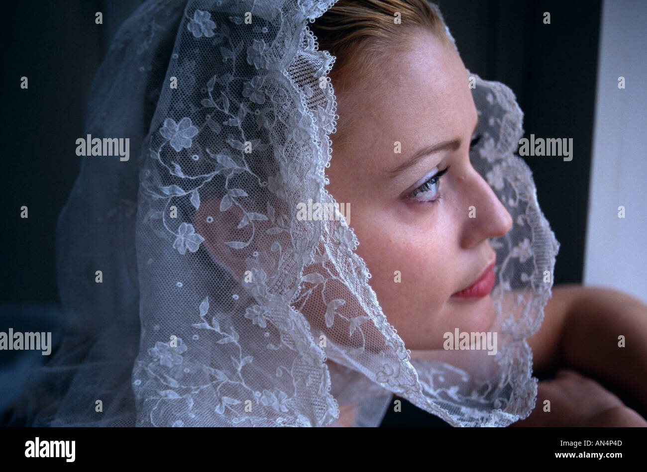 Fiona Hurley tragen irische Spitze Stockfoto