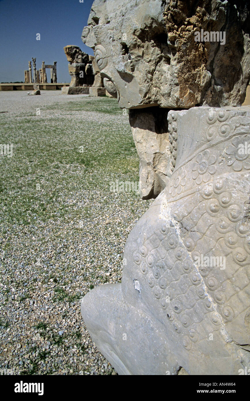 Ruinen von Persepolis, der alten Hauptstadt des persischen Reiches Stockfoto