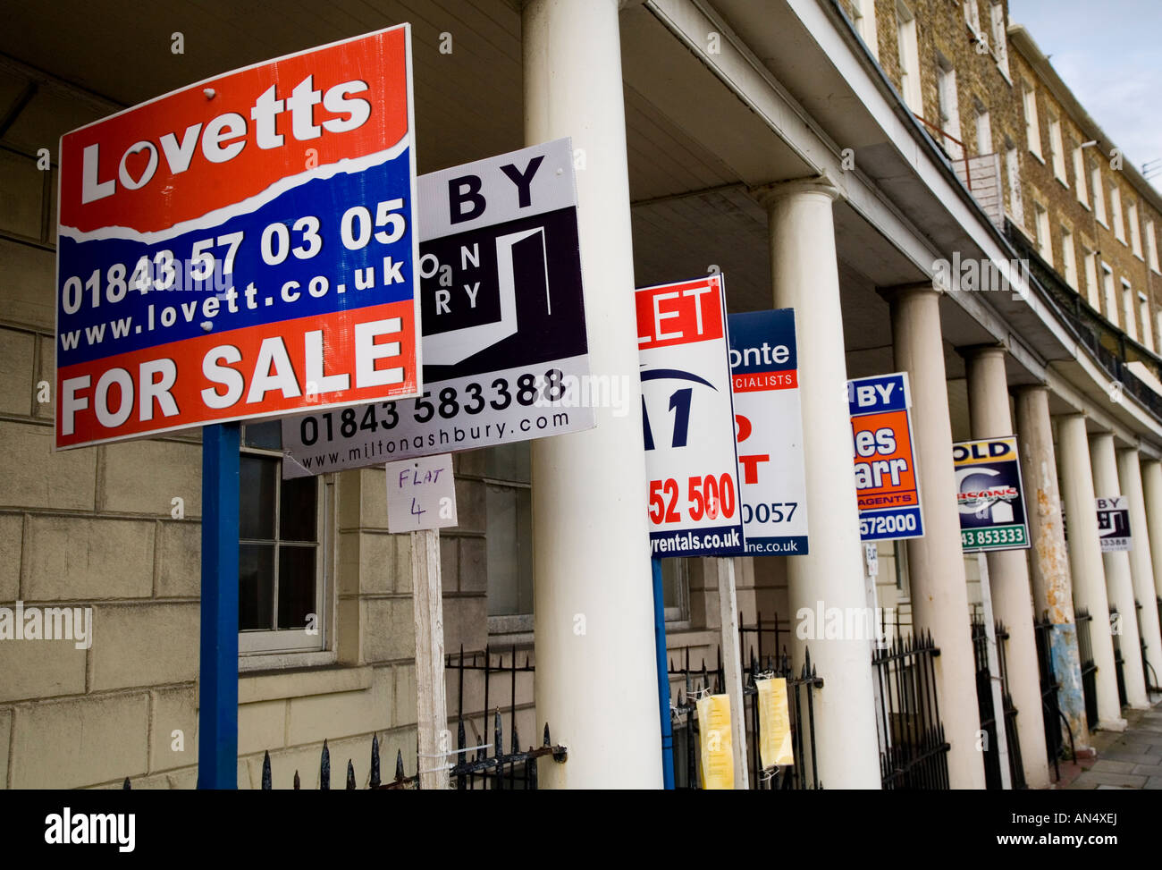 Immobilien zum Verkauf In Ramsgate Kent UK Europe Stockfoto