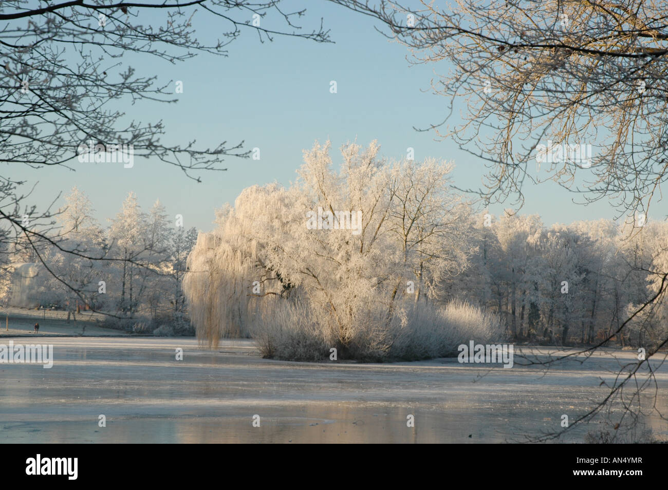 Winter-Szene Roermond Niederlande Europa Stockfoto