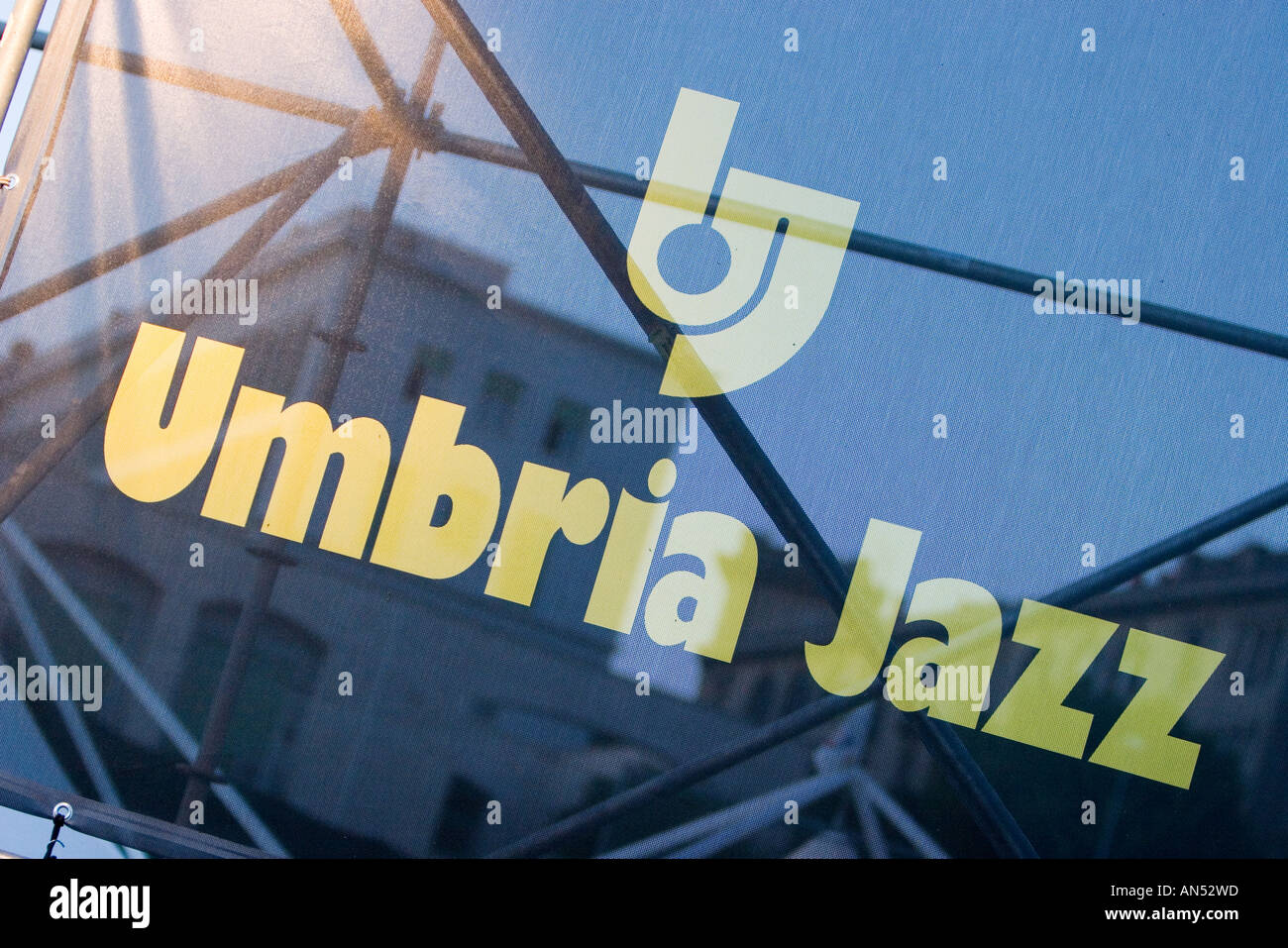 Umbria jazz Zeichen Stockfoto