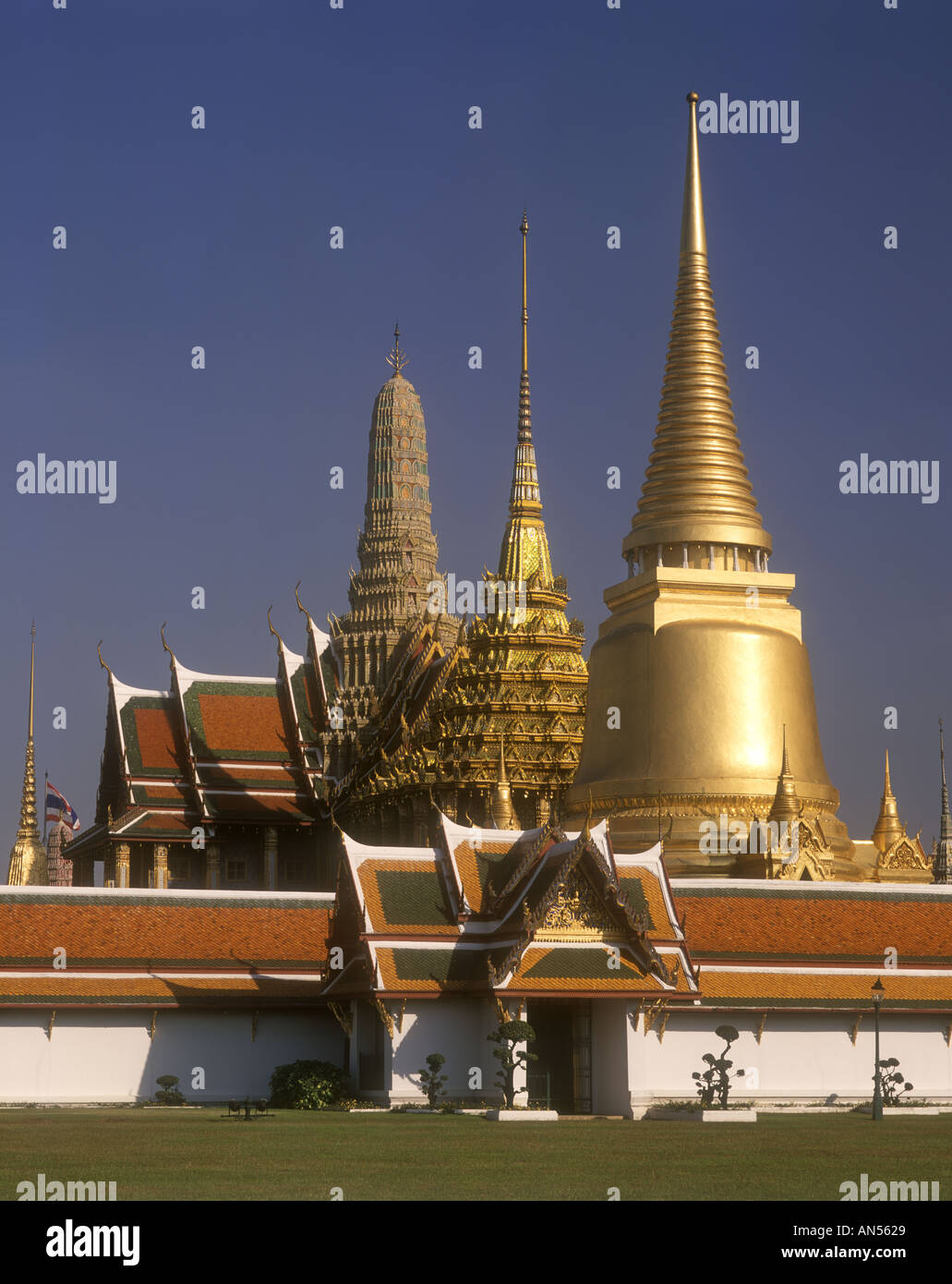 Thailand Bangkok Grand Palace Komplex Wat Phra Kaeo Stockfoto