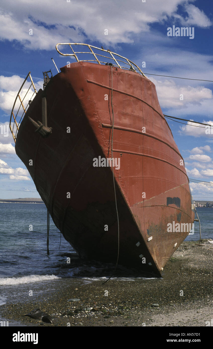 Verlassene Schiff in Puerto Madryn Patagonien Argentinien Stockfoto