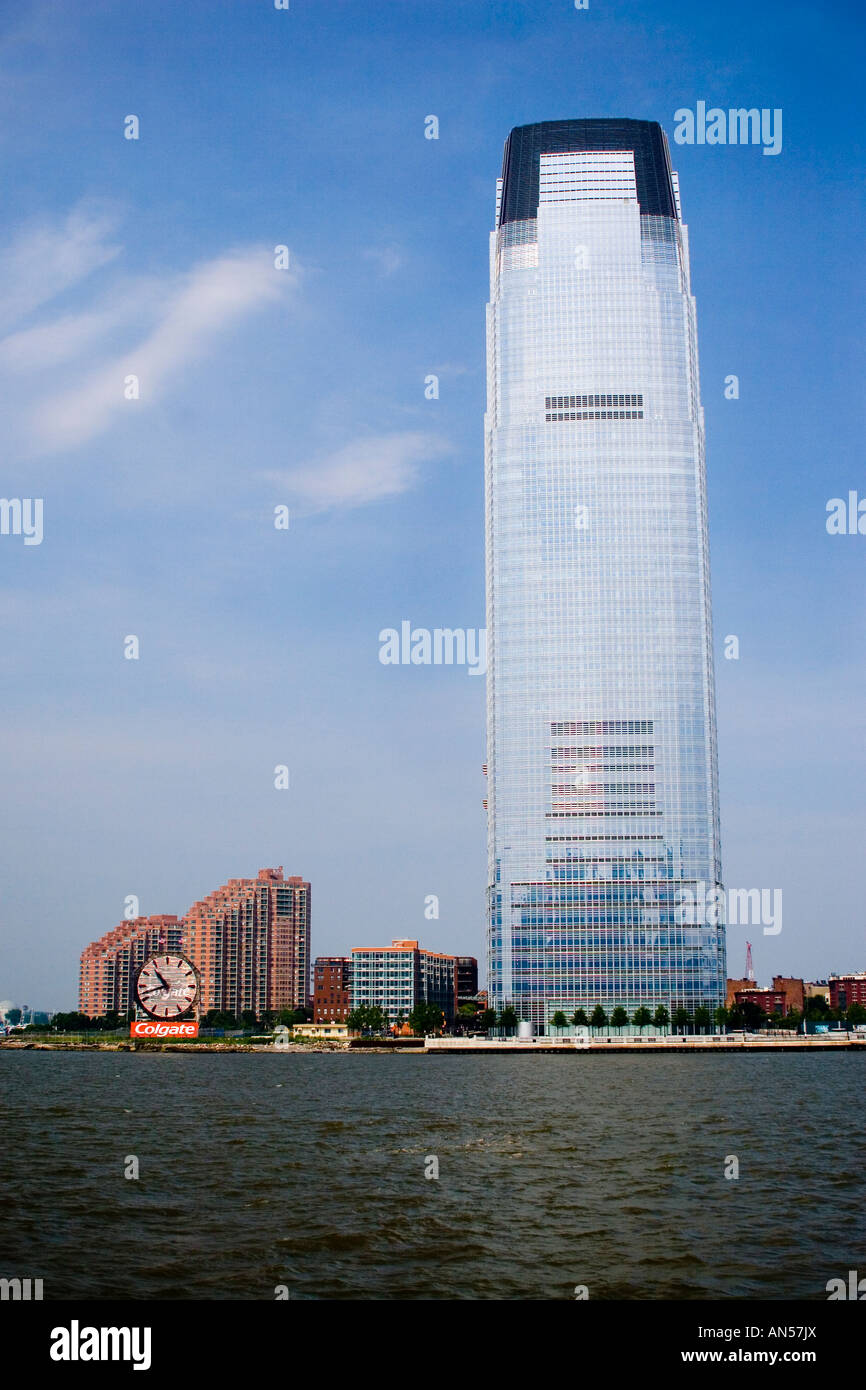 Goldman Sachs Turm gesehen vom Hudson River, New York, Amerika Stockfoto
