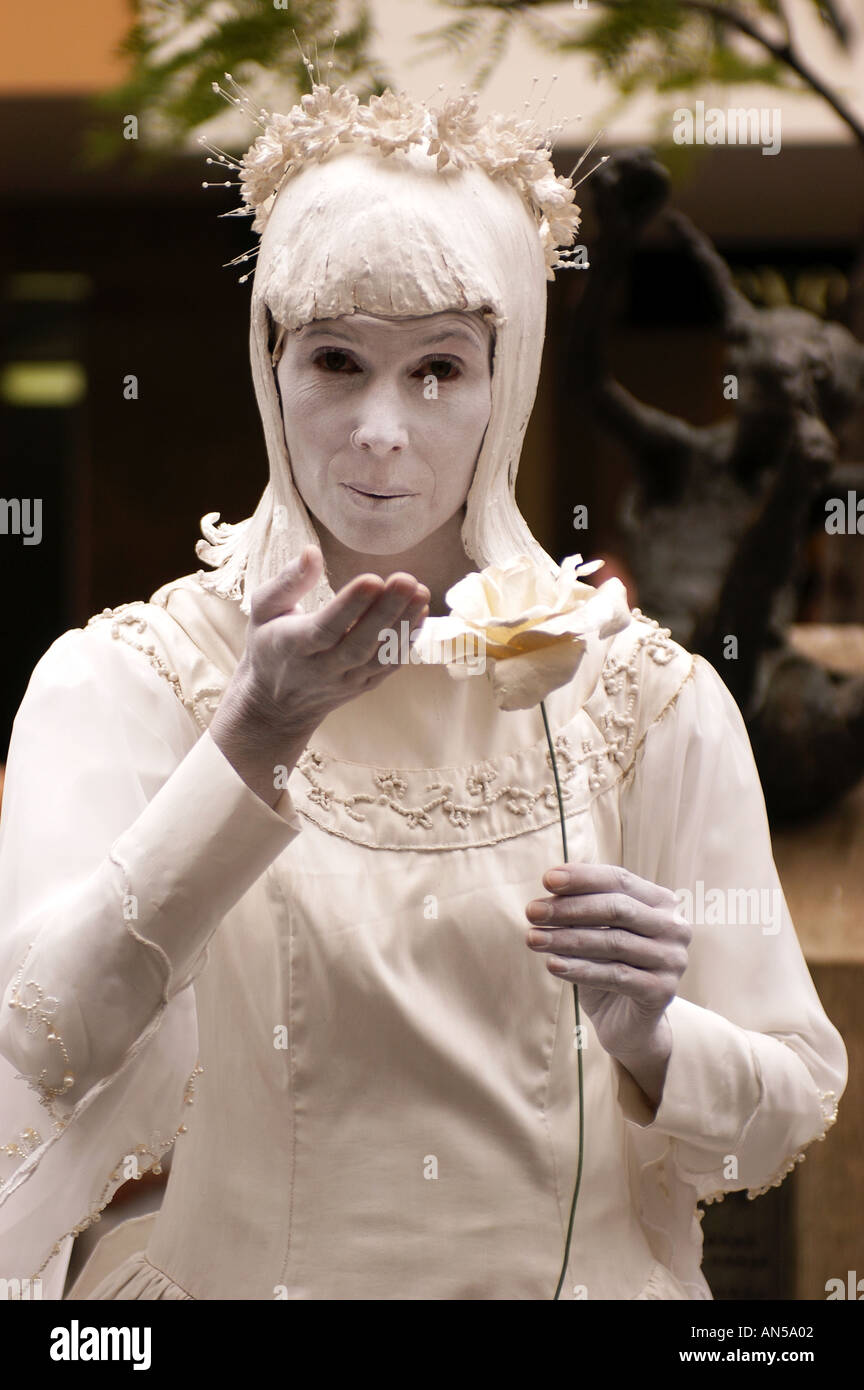 Straßenkünstler in Rundle Street Adelaide Australien Stockfoto