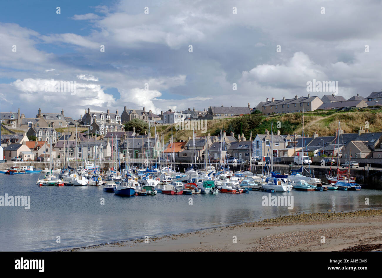 Findochty North East Coast Fischergemeinde Moray.  XPL 3247-323 Stockfoto