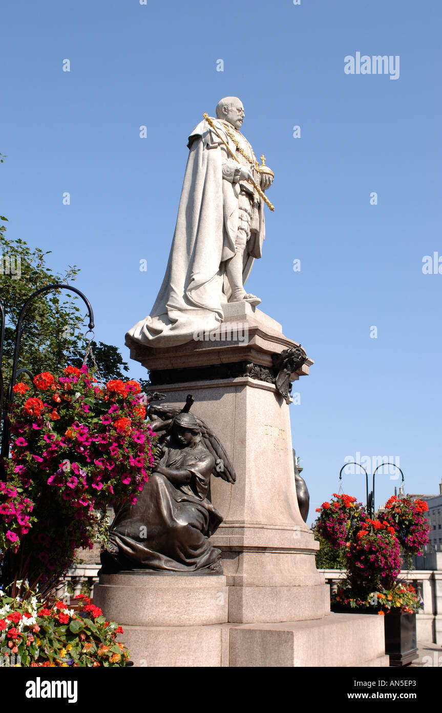 King Edward VII Statue Union Street Aberdeen City Stockfoto