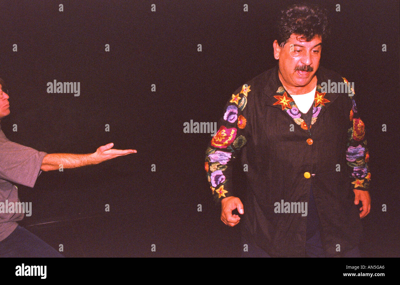 Schauspielern ein Stück auf der Bühne Stockfoto