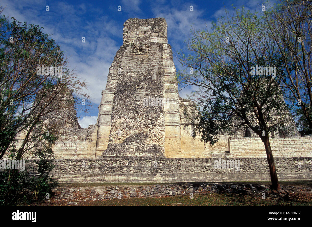 Struktur 1 bei den Maya Ruinen von Xpujil, Campeche Stockfoto