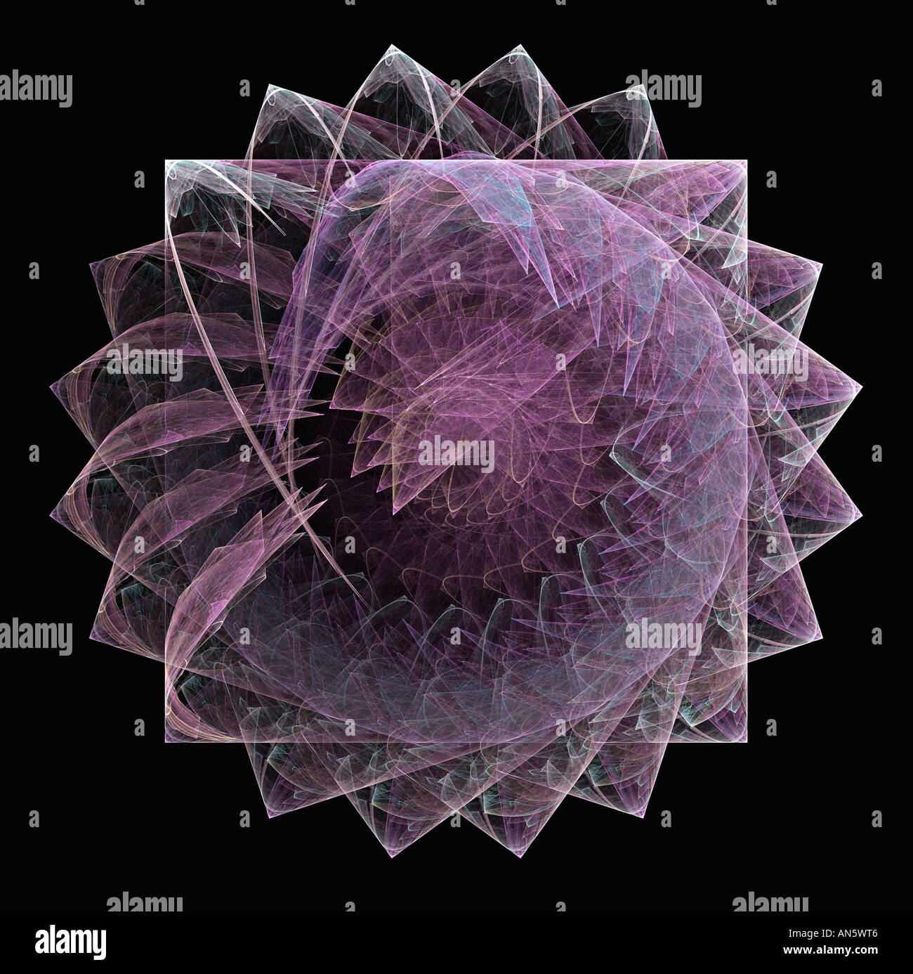 Lila geometrische Bio-spiral Stockfoto