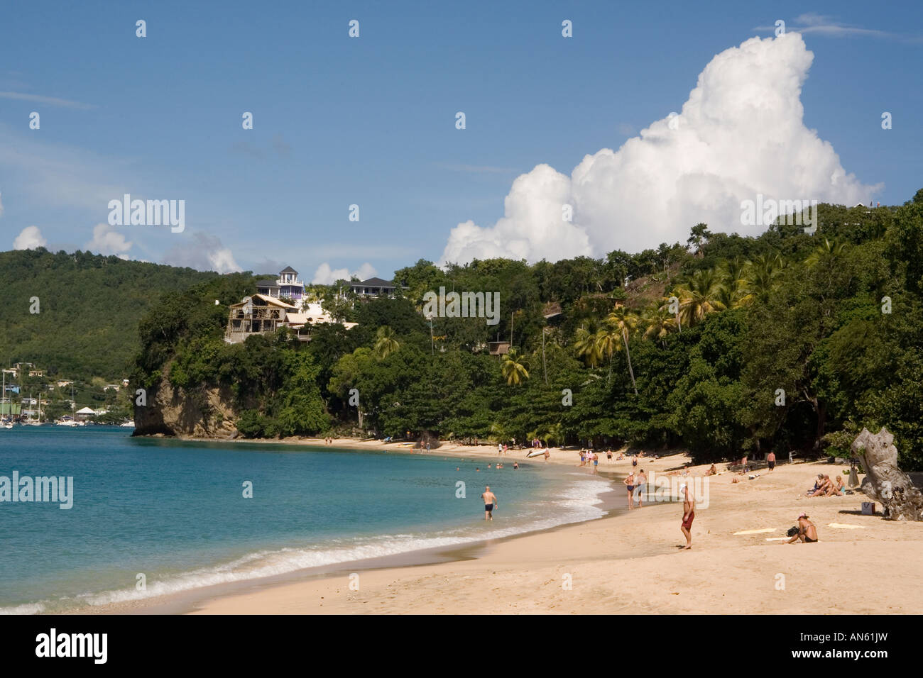 Karibik St. Vincent Grenadinen Bequia Beach Stockfoto