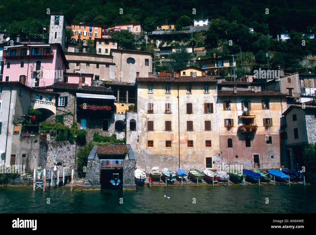 Gandria Lago di Lugano Tessin Schweiz schweiz Stockfoto