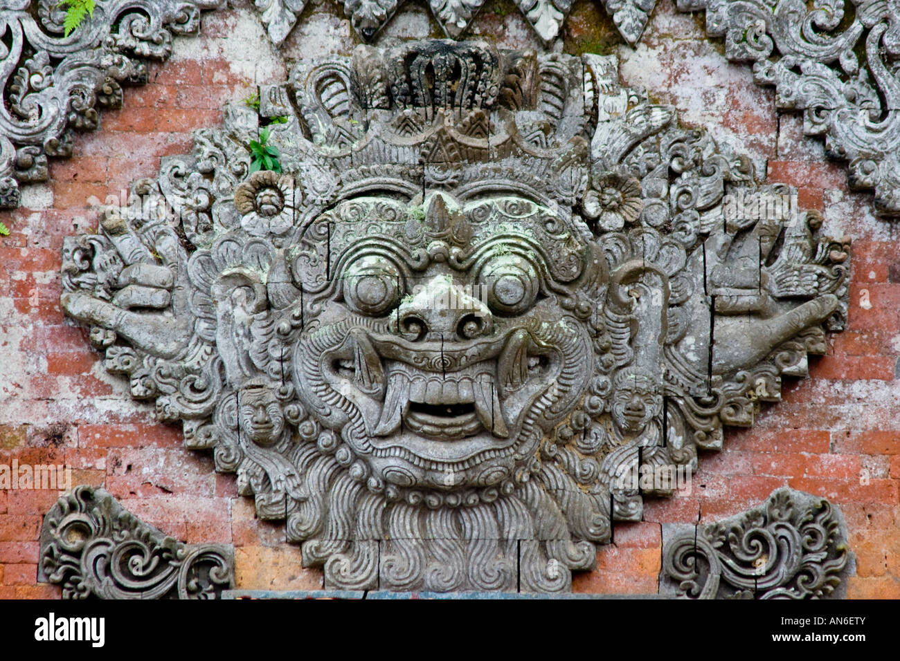 Hindu Steinbildhauen Tempel Statue Ubud Bali Indonesien Stockfoto