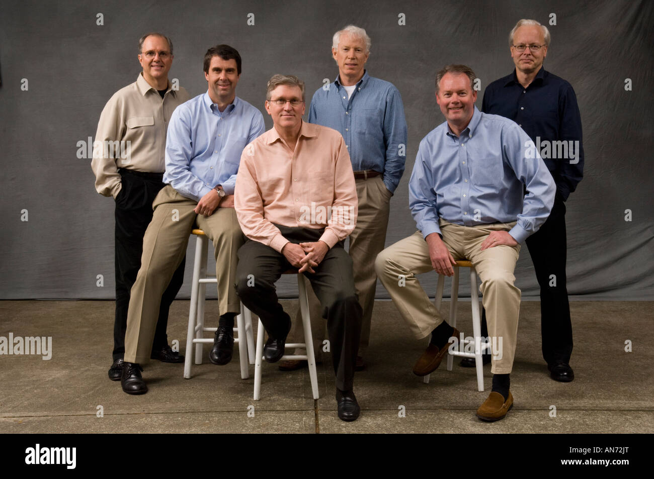 14. Juni 2006 Microsoft senior Leadership Teams fotografiert an einem corporate sammeln an Ballmers jagt Punkt Washington nach Hause Stockfoto