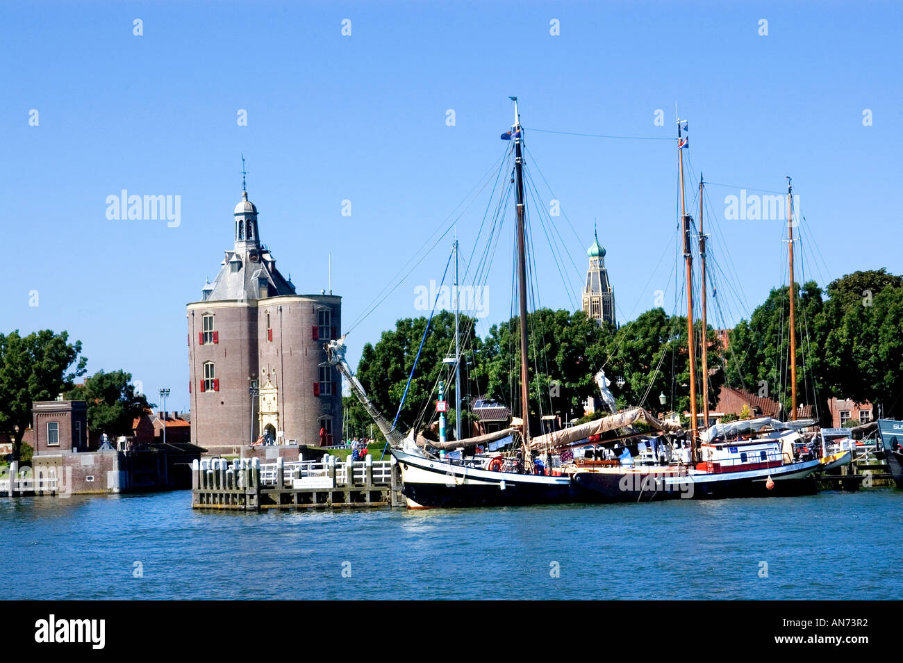 Drommedaris 1540 historischen Wehrturm Enkhuizen Niederlande Holland Hafen Hafen Stockfoto