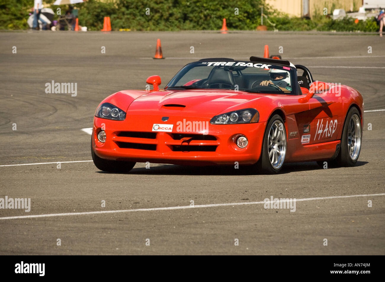 Sports Car Club of America Autocross-Veranstaltung in Hampton-Fabriken in der Stadt von Packwood Washingto Holz Stockfoto