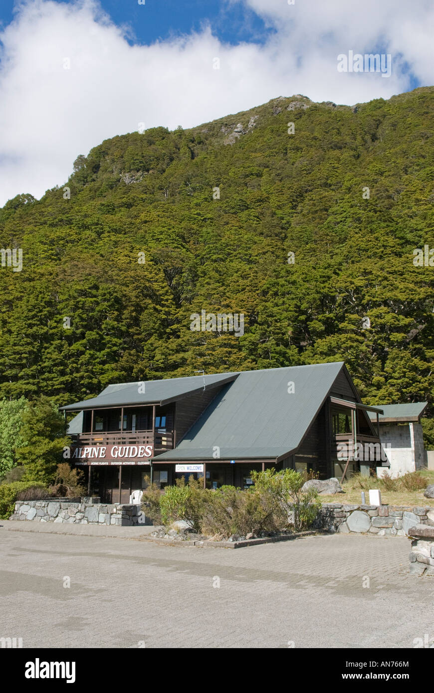 Alpine Guides Basis in Mt Cook Village neue Neuseelands Südalpen Stockfoto