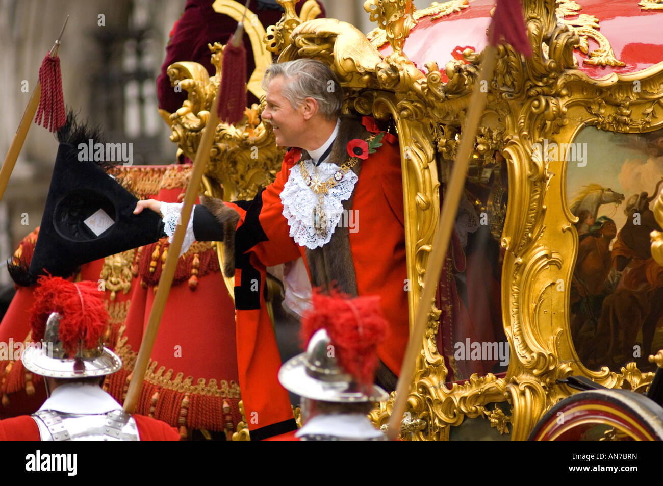 Der Lord Mayor und gold Trainer an den Oberbürgermeister zeigen Parade 2007 Stockfoto