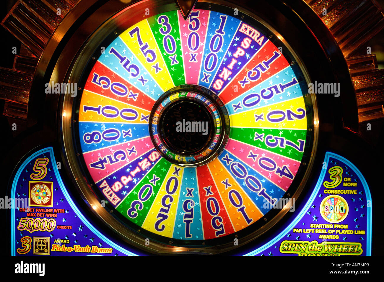 CasinoMünz Spielautomaten Las Vegas Wheel of Fortune Stockfoto, Bild 8822386 Alamy