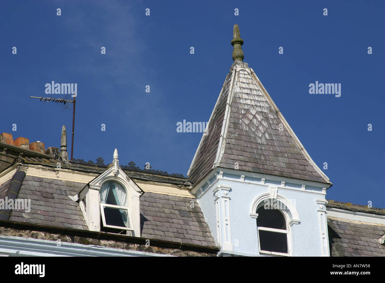 Grey aufgeschlagen geplant Dach auf ein Urlaubshotel in Bridlington North Yorkshire Stockfoto