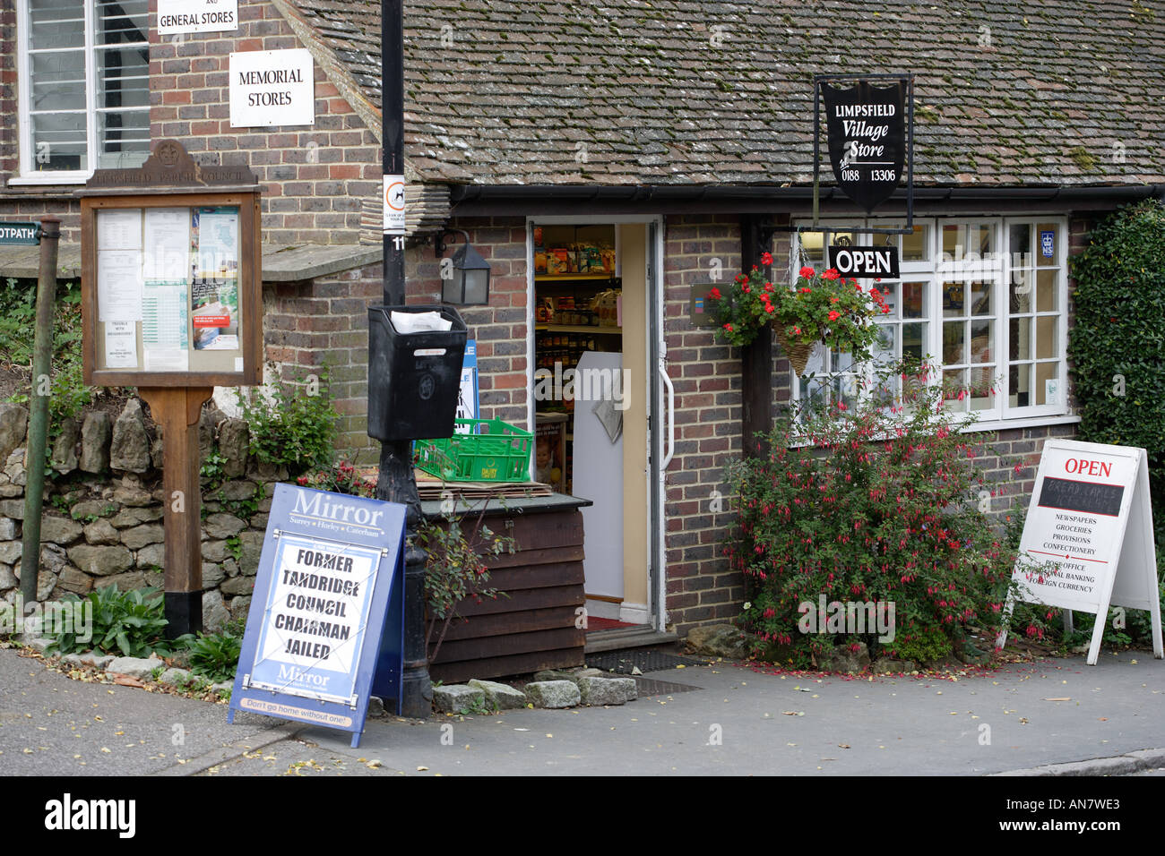 Englisches Dorf Shop Shop Stockfoto