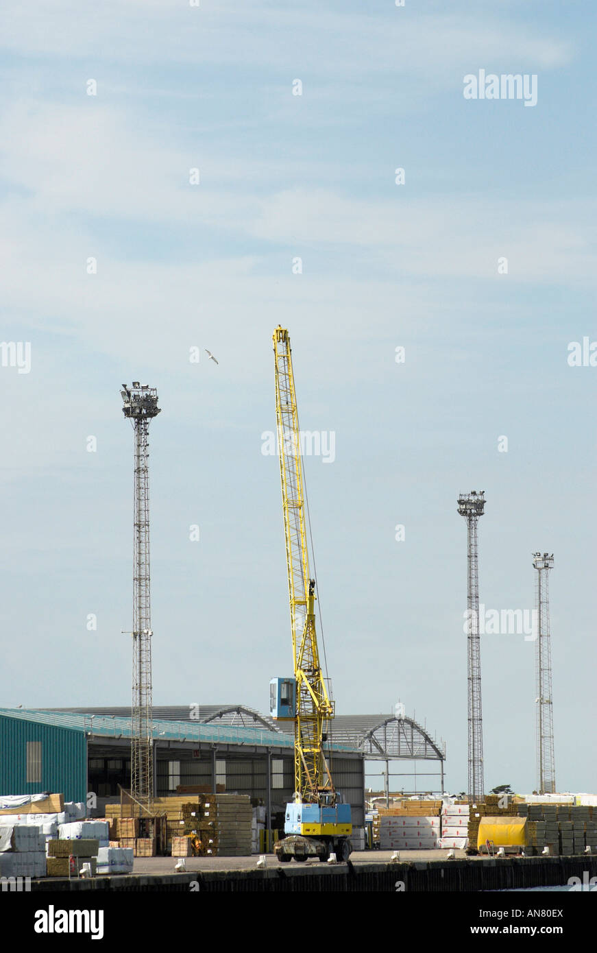 Kai - Shoreham Docks, Shoreham Hafen, Shoreham By Sea, West Sussex. Stockfoto