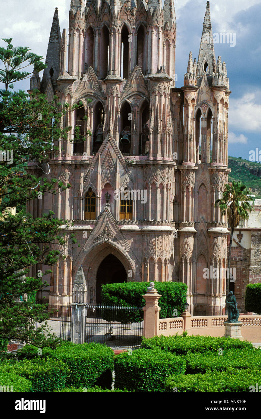 Mexiko, San Miguel de Allende, La Parroquia de San Miguel, St. Michael der Erzengel Stockfoto