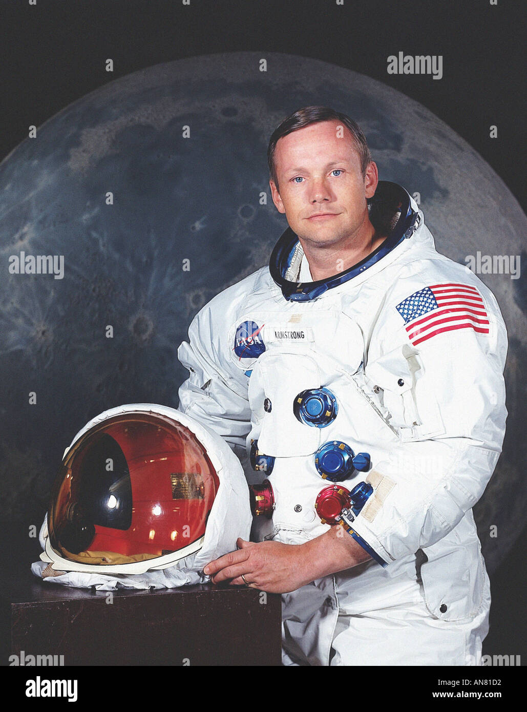 NEIL A ARMSTRONG Astronaut Armstrong war Kommandant von Apollo 11 Landung Mondmission Juli 1969 Stockfoto
