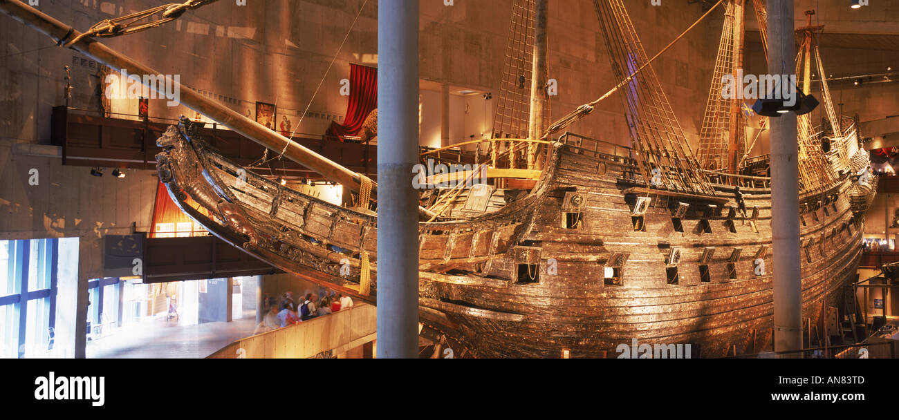 Das königliche Schiff Vasa von 1628 im Vasa Museum in Stockholm Stockfoto