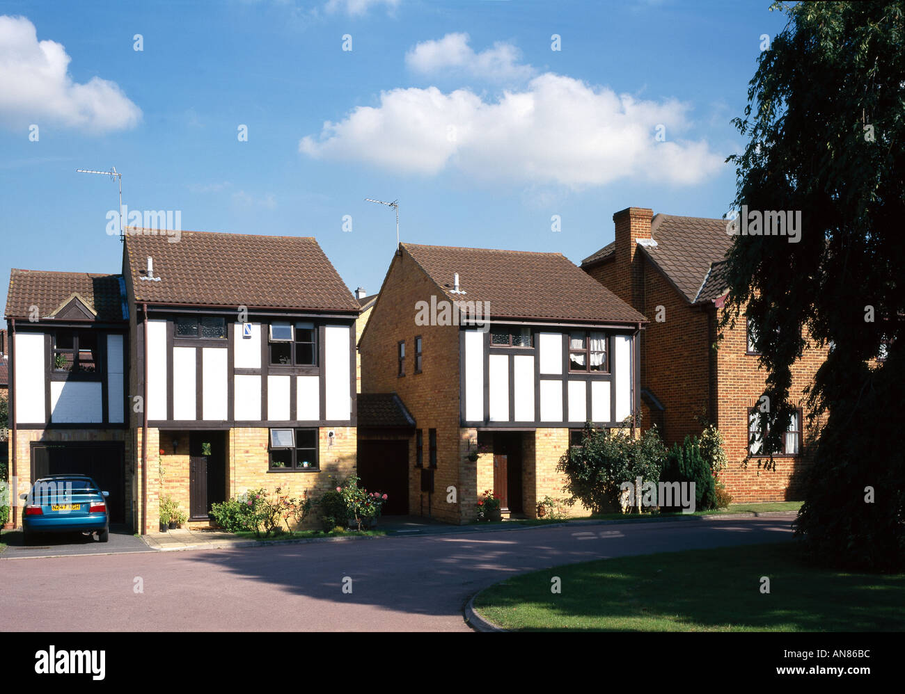 Kleine Backsteinhäuser executive, Chislehurst, Kent Stockfoto